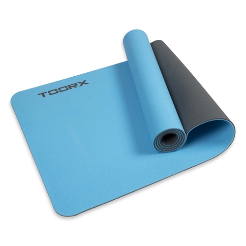 Toorx Pro Yogamatte - 6 mm (blå/grå)